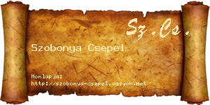 Szobonya Csepel névjegykártya